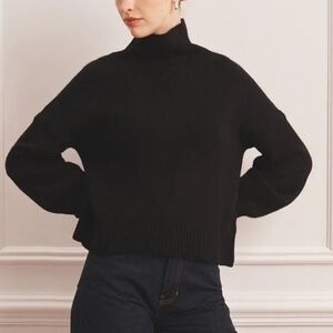 NAADAM LUXE CASHMERE OVERSIZED TURTLENECK BLACK L